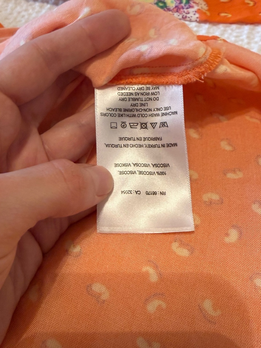 Maeve by Anthropologie | Orange Floral Patchwork Peasant Top | Size = XS - Picture 5 of 8